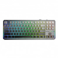 Bàn phím cơ Aula 3 MODE F87 PRO Black Gradient Grey Wood V4 switch (Bluetooth/Wireless/ LED RGB)