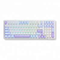 Bàn phím cơ Aula 3 MODE F99 Xanh Dương + Trắng + Tím Grey Wood V3 switch (Bluetooth/Wireless/ LED RGB)