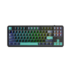 Bàn phím cơ Aula F87/ F87 PRO Xanh đậm+đen+xanh cổ vịt, Greywood V4 switch