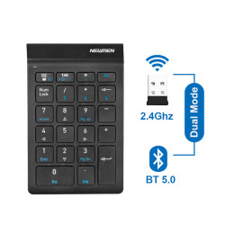 Bàn phím không dây Newmen TK-029s - Bàn phím số Numpad (Bluetooth/Wireless/ Đen)