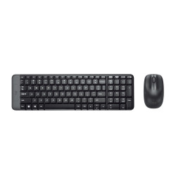 Bộ bàn phím chuột không dây Logitech MK220 (Đen)
