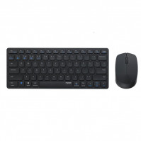 Bộ bàn phím chuột không dây Rapoo 9050M (Bluetooth/Wireless/ Pin sạc/ Đen)
