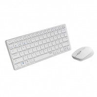 Bộ bàn phím chuột không dây Rapoo 9050M (Bluetooth/Wireless/ Pin sạc/ Trắng)