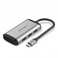 Bộ chuyển Vention TGCHB USB-C sang USB3.0*4+ PD Mico USB
