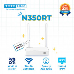 Bộ phát wifi Totolink N350RT (Chuẩn N/ 300Mbps/ 2 Ăng-ten ngoài)