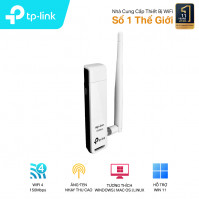 Cạc mạng không dây TP-Link USB TL-WN722N (Chuẩn N/ 150Mbps/ 1 Ăng-ten ngoài)