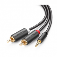 Cáp chuyển Ugreen 10513 3.5mm sang 2 đầu hoa sen RCA 5M