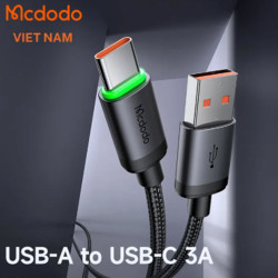 Cáp Mcdodo USB-A - Type-C 1m CA-3960 (có đèn báo sạc)
