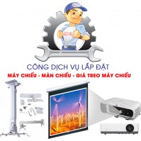 Công dịch vụ lắp giá treo/ máy chiếu trần thật,