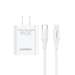 Củ sạc Pisen type C 30W TS-C160 (kèm cáp type-C - Lightning)
