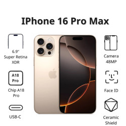 Điện thoại Apple iPhone 16 Pro Max (1TB/ Titan sa mạc)