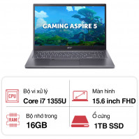 Laptop Acer Aspire A515-58P-71EJ (i7 1355U/ 16GB/ 1TB SSD/ 15.6 inch FHD/ Win11/ Gray/ Vỏ nhôm/ 1Y)