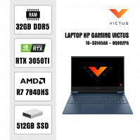 Laptop HP Gaming Victus 16-s0145AX - 9Q992PA (R7 7840HS/ 32GB/ 512GB SSD/ RTX 3050 6Gb/ 16.1 inch FHD/ 144Hz/ Win11/ Xanh)