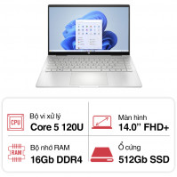 Laptop HP Pavilion x360 14-ek2017TU 9Z2V5PA (Core 5 120U/ 16GB/ 512GB SSD/ 14 inch FHD Touch/ Win11/ Silver/ Vỏ nhôm/ Pen)