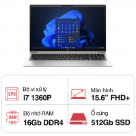 Laptop HP ProBook 450 G10 9H8W0PT (i7 1360P/ 16GB/ 512GB SSD/15.6 inch FHD Touch/Win11/ Silver/ Vỏ nhôm)