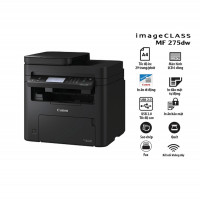 Máy in laser đen trắng Canon MF275dw (A4/A5/ In/ Copy/ Scan/ Fax/ Đảo mặt/ USB/ LAN/ WIFI)