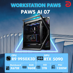 Máy tính PAWS AI 07 (Ryzen 9/X870/96GB/RTX 5090)
