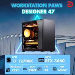 Máy tính PAWS DESIGNER 47-I7/32GB/RTX3060 12Gb