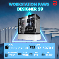 Máy tính PAWS DESIGNER 59 (Core Ultra 9 285K/Z890/96GB/RTX 5070 TI)