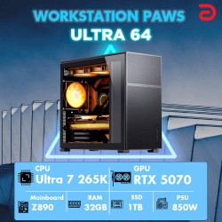 Máy tính PAWS Ultra 64 (Core Ultra 7 265K/Z890/32GB/RTX 5070)