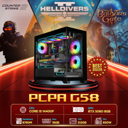 Máy tính PCPA G58 (i5 14400F/ 16GB/ 512GB SSD/RTX 5060 8Gb/650W)