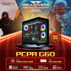 Máy tính PCPA G60 (Core Ultra 5 225F/16GB/ 512GB SSD/RTX 5050 8Gb/650W)