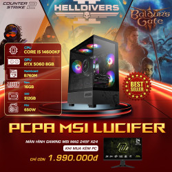 Máy tính PCPA MSI Lucifer (i5 14600KF/16GB/RTX 5060 8Gb /650W)