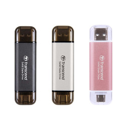Ổ cứng di động SSD Transcend 512Gb TS512GESD310P (Type-C và USB3.2/ 1050Mb/s/ 950Mb/s/ Hồng)