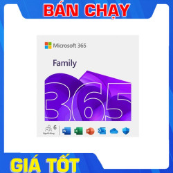 Phần mềm Office Microsoft 365 Family EP2-36878 (6 người/ 5 thiết bị/ người/ 12 tháng)