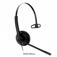 Tai nghe call center Yealink UH34 Mono (chuẩn USB, 1 tai)-đệm da