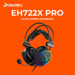 Tai nghe có dây Gaming Dareu EH722X PRO RGB 7.1 Black