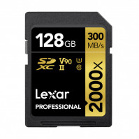 Thẻ nhớ SD Lexar Professional 2000x SDHC/SDXC UHS-II 128Gb (R/W:300/260M)