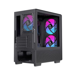 Vỏ máy tính EINAREX PM150 RGB Black (Mid Tower/ M-ATX/ Đen)