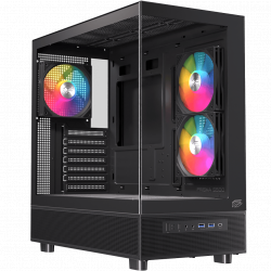 Vỏ máy tính EINAREX S500 RGB Black (Mini Tower/ M-ATX/ Đen)