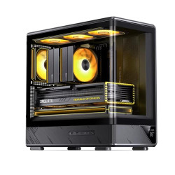 Vỏ máy tính JONSBO D200 Black (Mid Tower/ M-ATX/ Đen)