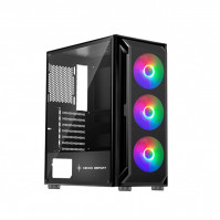 Vỏ máy tính KENOO ESPORT AF302 - 3F - Mầu Đen (Mid Tower/ ATX)