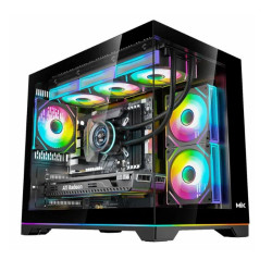 Vỏ máy tính MIK G7 Led Strip BLACK (Mini Tower/ M-ATX/ Đen)