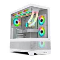 Vỏ máy tính MIK LUMINE WHITE 4FA (Mid Tower/ ATX/ Trắng)