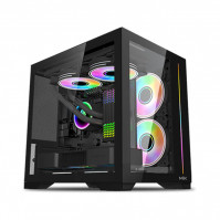Vỏ máy tính MIK LV12 MINI ELITE - Black (Mini Tower/ M-ATX/ Đen)
